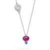 Naszyjniki Berries&Co | Naszyjnik Bonbon Pink Tourmaline Silver 925 Srebro