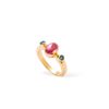 Pierscionki Berries&Co | Pierscionek Bonbon Pink Tourmaline Zlocenie 24K