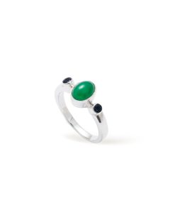 Pierscionki Berries&Co | Pierscionek Bonbon Chrysoprase Silver 925 Srebro