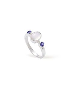 Pierscionki Berries&Co | Pierscionek Bonbon White Moonstone Silver 925 Srebro