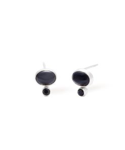 Kolczyki Berries&Co | Kolczyki Bonbon Black Onyx Silver 925 Srebro