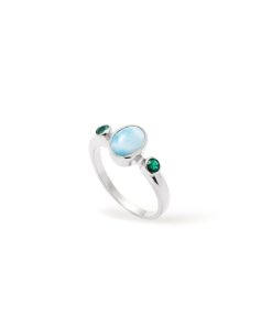 Pierscionki Berries&Co | Pierscionek Bonbon Larimar Silver 925 Srebro