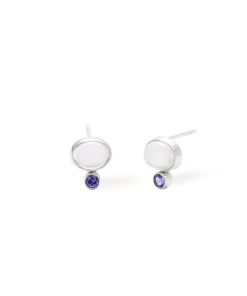 Kolczyki Berries&Co | Kolczyki Bonbon White Moonstone Silver 925 Srebro