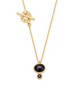 Naszyjniki Berries&Co | Naszyjnik Bonbon Black Onyx Zlocenie 24K