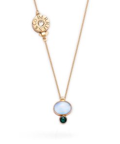 Naszyjniki Berries&Co | Naszyjnik Bonbon Larimar Zlocenie 24K