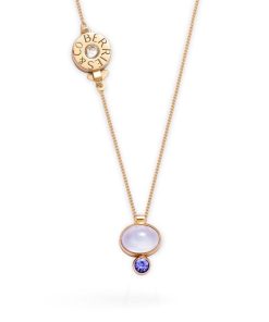 Naszyjniki Berries&Co | Naszyjnik Bonbon White Moonstone Zlocenie 24K