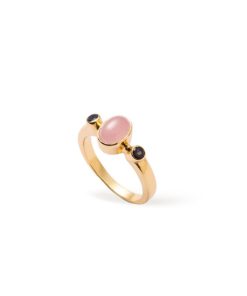 Pierscionki Berries&Co | Pierscionek Bonbon Guava Quartz Zlocenie 24K